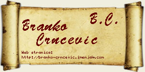Branko Crnčević vizit kartica